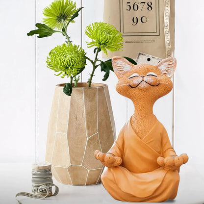 Black Buddha Cat Figurine