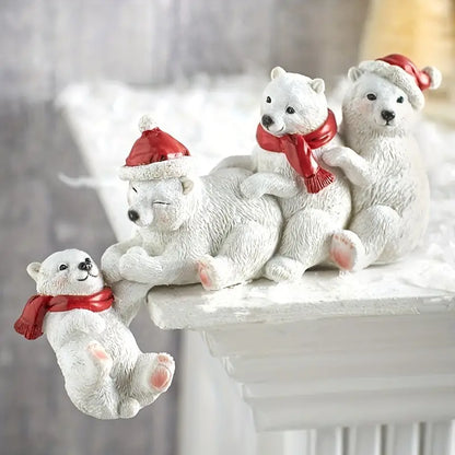 Cute Polar Bear Resin Statue