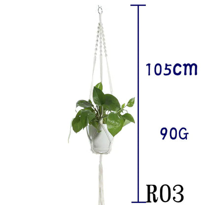 Beige Cotton Rope Plant Hanger
