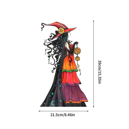 Halloween Metal Witch Sign
