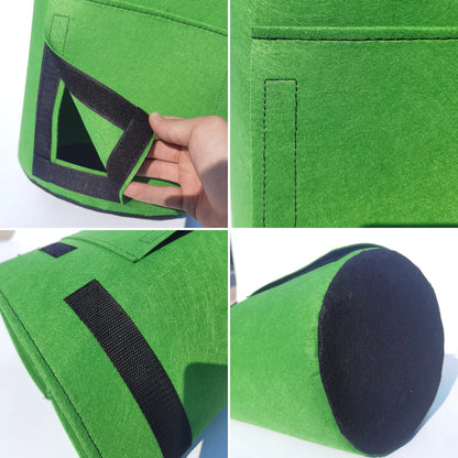 Durable Green Felt Potato Grow Bags