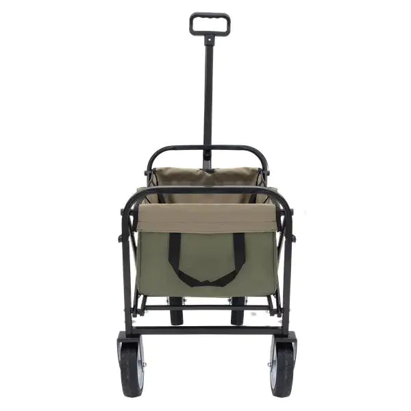 All-Terrain Foldable Utility Wagon with Strapping System, Green