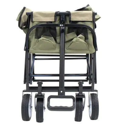 All-Terrain Foldable Utility Wagon with Strapping System, Green